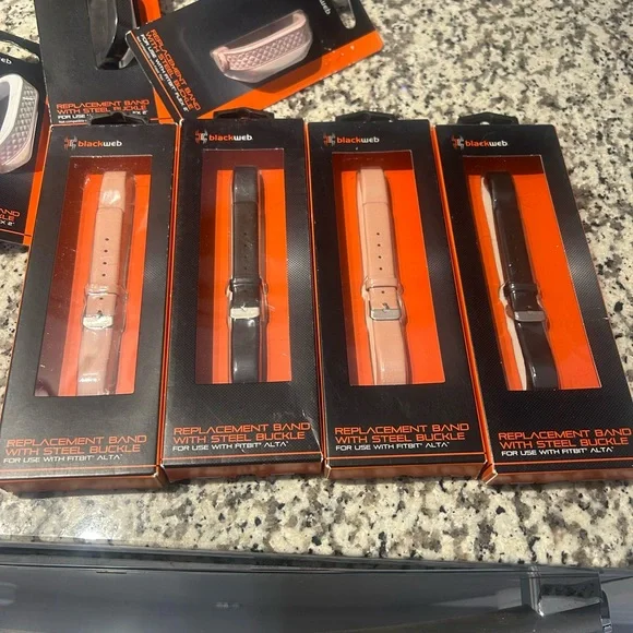 Blackweb Replacement Watch Bands - Pink and Black - Picture 4 of 5